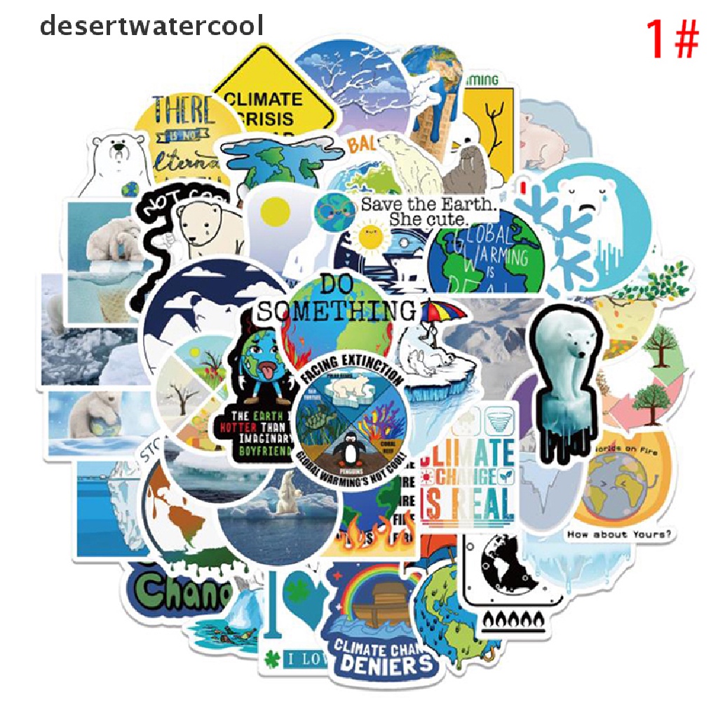 Set 50 Sticker Họa Tiết Graffiti Dán Trang Trí Đàn Guitar