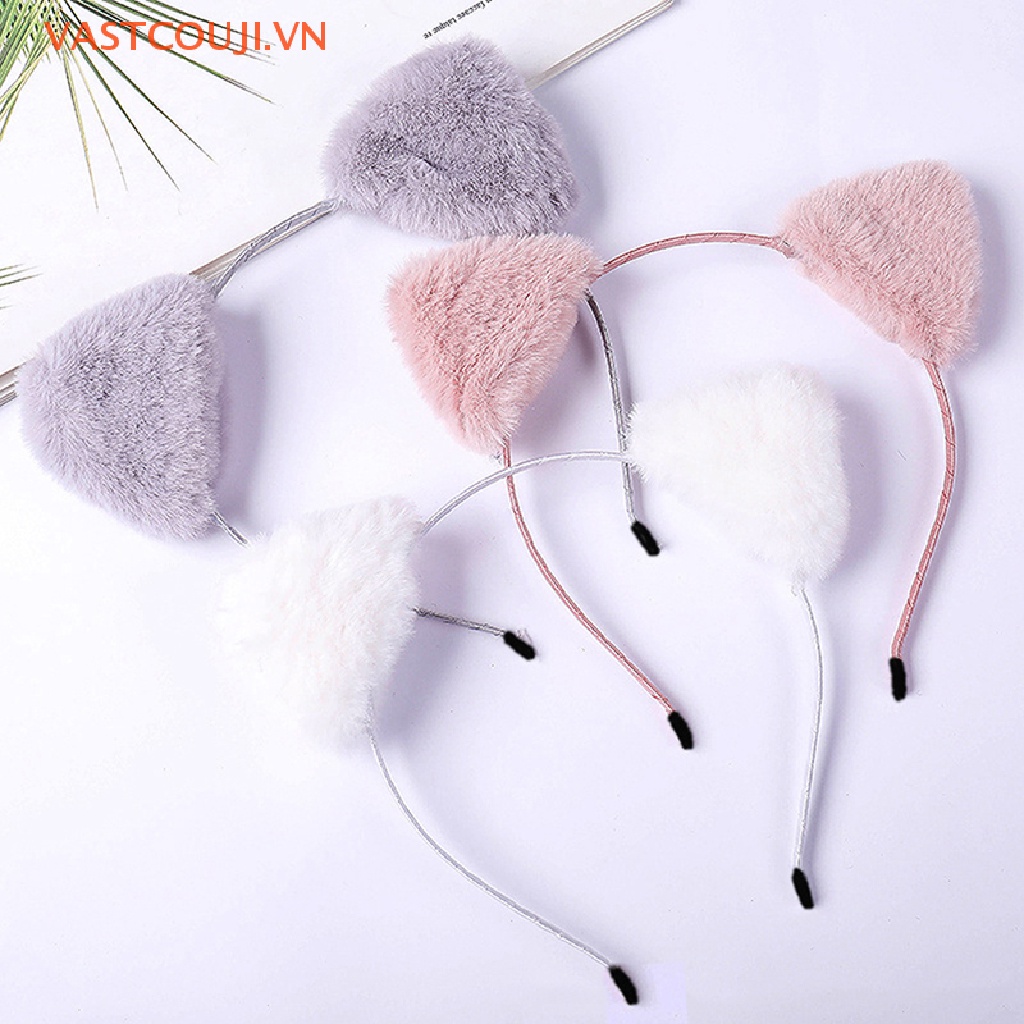 Băng Đô Tai Mèo Bông Hóa Trang Nhân Vật Hoạt Hình VASTJI