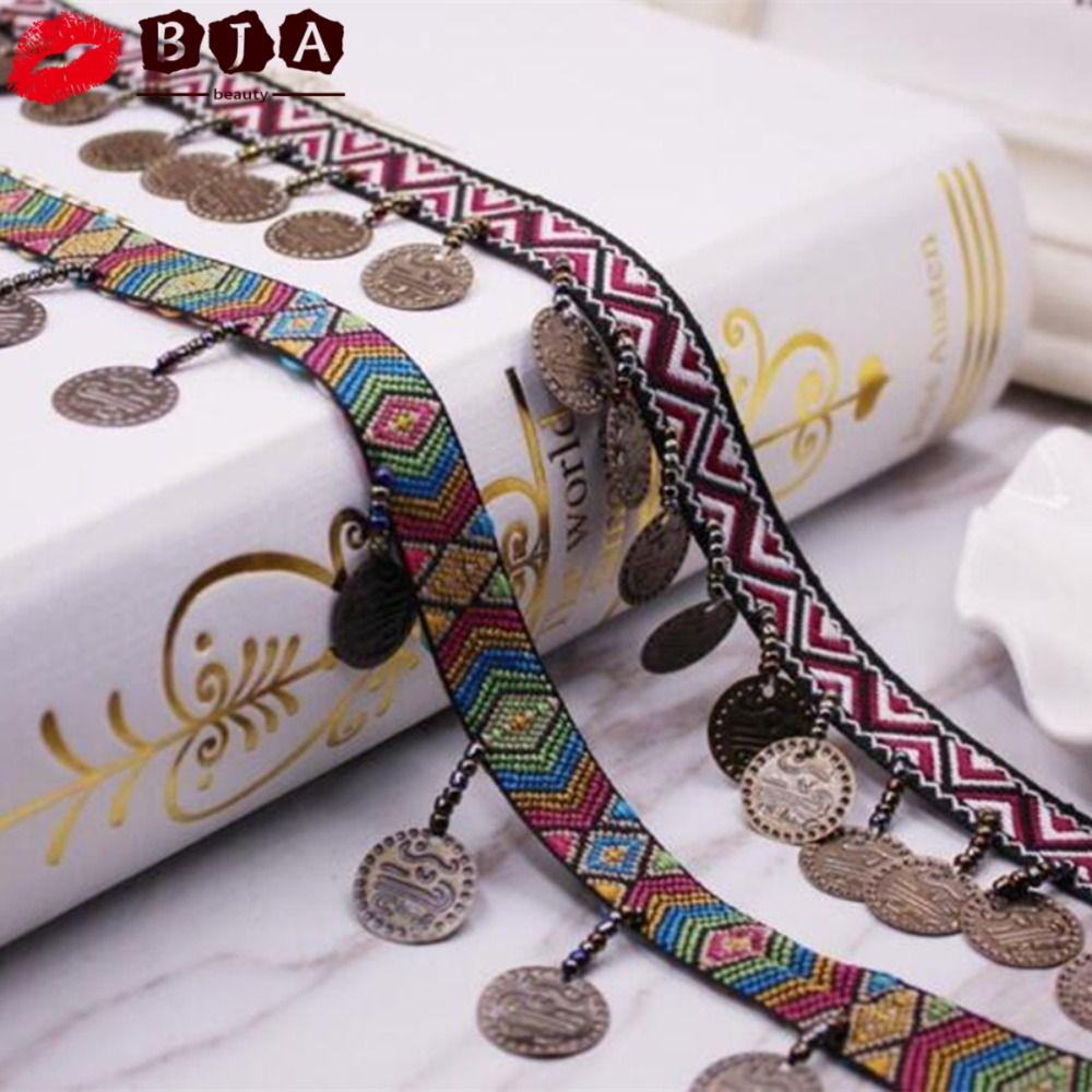 Dải Dây Tua Rua Bằng Vải Lụa Phối Ren Trang Trí Quần Áo / Giày / Đầm Tua Rua