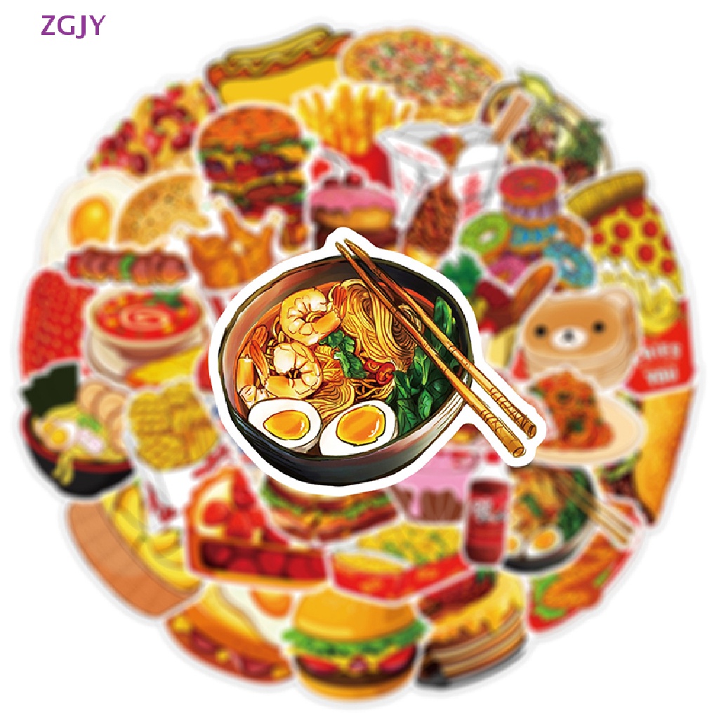 Set 50 Sticker Họa Tiết Hoạt Hình Graffiti Trang Trí Vali Laptop Ván Trượt Sổ Tay Mới