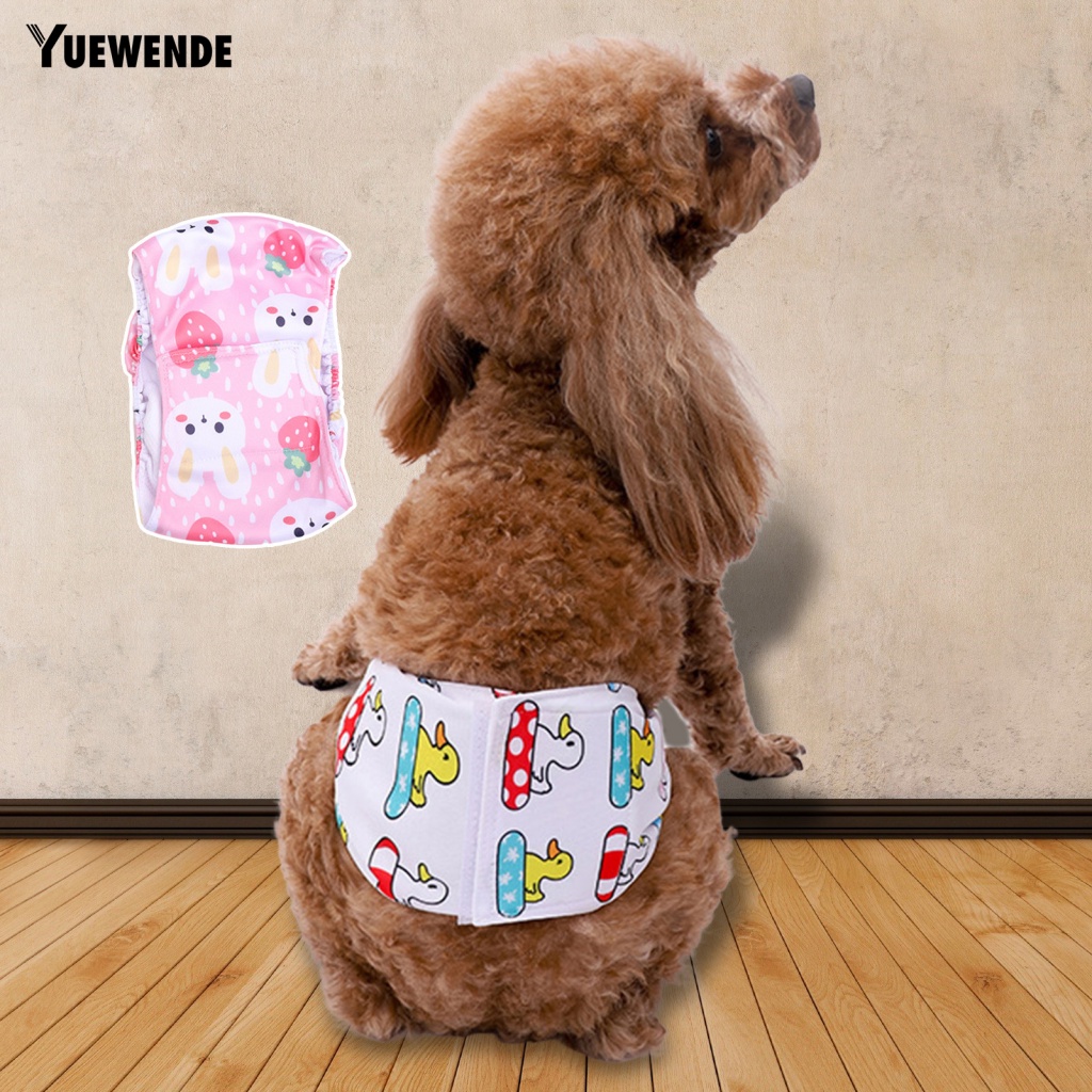 Tã Lót Vệ Sinh Thấm Hút Mạnh In Họa Tiết Thỏ Hoạt Hình Dễ Thương Có Thể Giặt Sạch Cho Cún Cưng