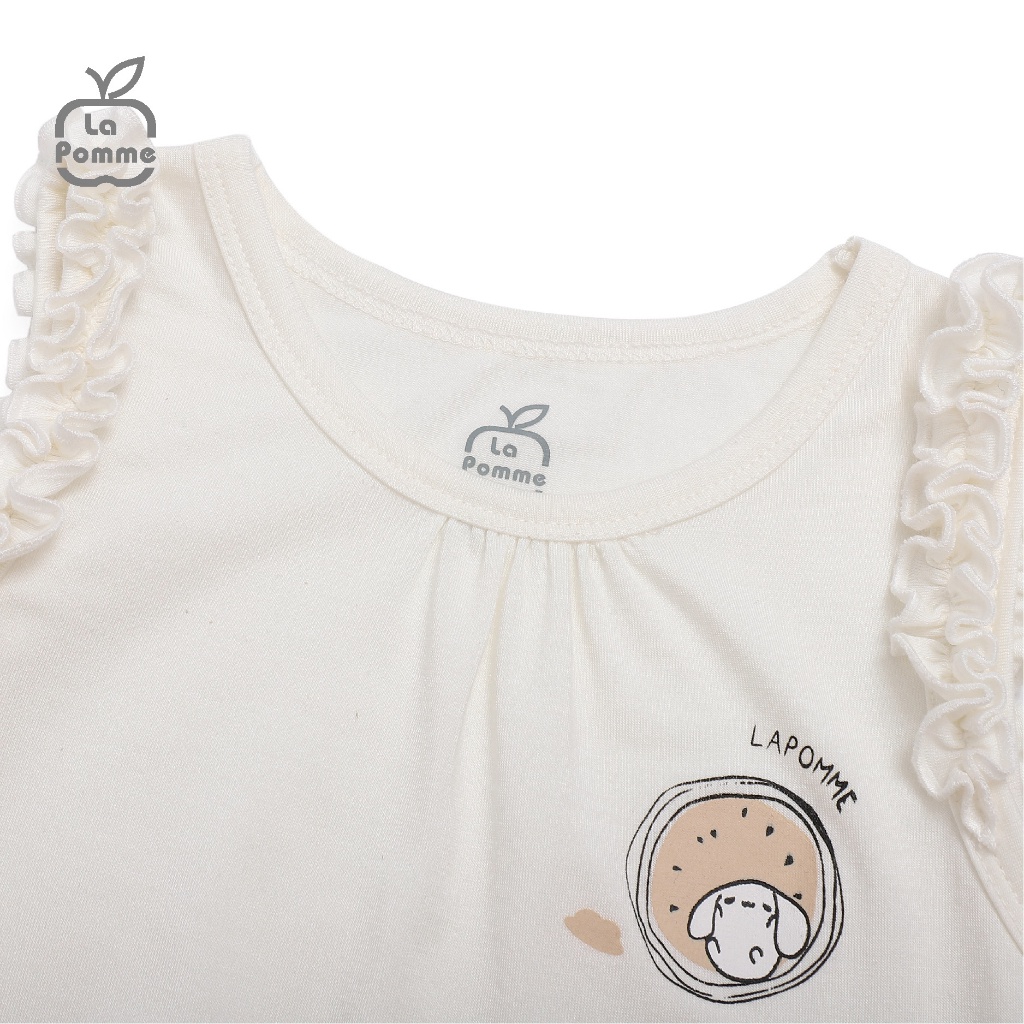 Bộ ba lỗ La Pomme Mùa hè dưa hấu - Trắng