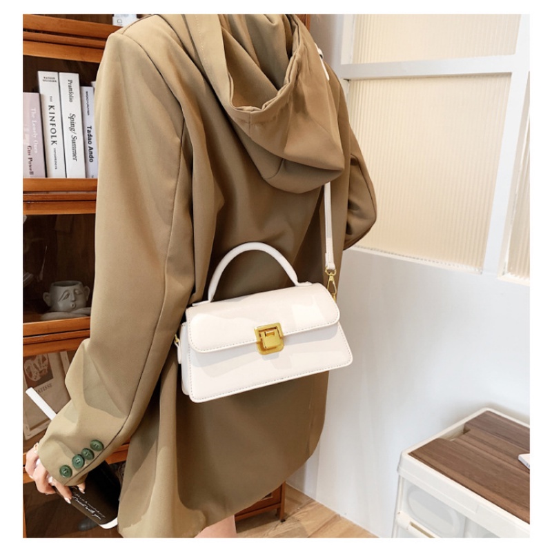 Túi Đeo Chéo Hình Vuông Nhỏ Màu Trơn Đơn Giản Thời Trang Cho Nữ