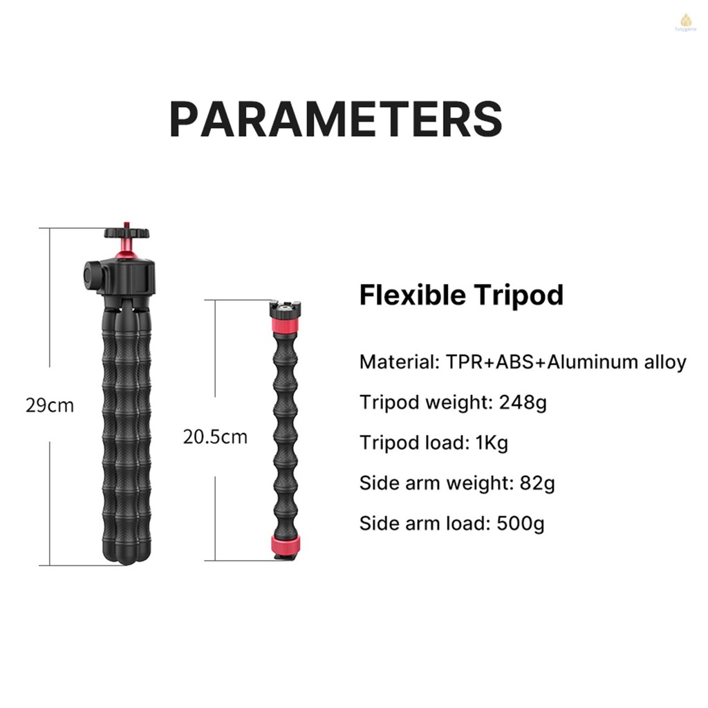 Giá Đỡ Ba Chân Ulanzi MT-52 Mở Rộng Linh Hoạt Có Ốc Vít 1 / 4 Inch° Đầu Bi Xoay Chịu Tải 1kg 1kg Chuyên Dụng Cho Điện Thoại Thông Minh / Máy Ảnh