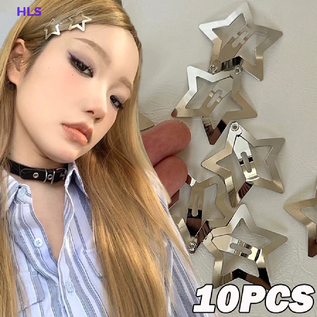 Set 10 Kẹp Tóc Hình Ngôi Sao Dễ Thương Cho Nữ