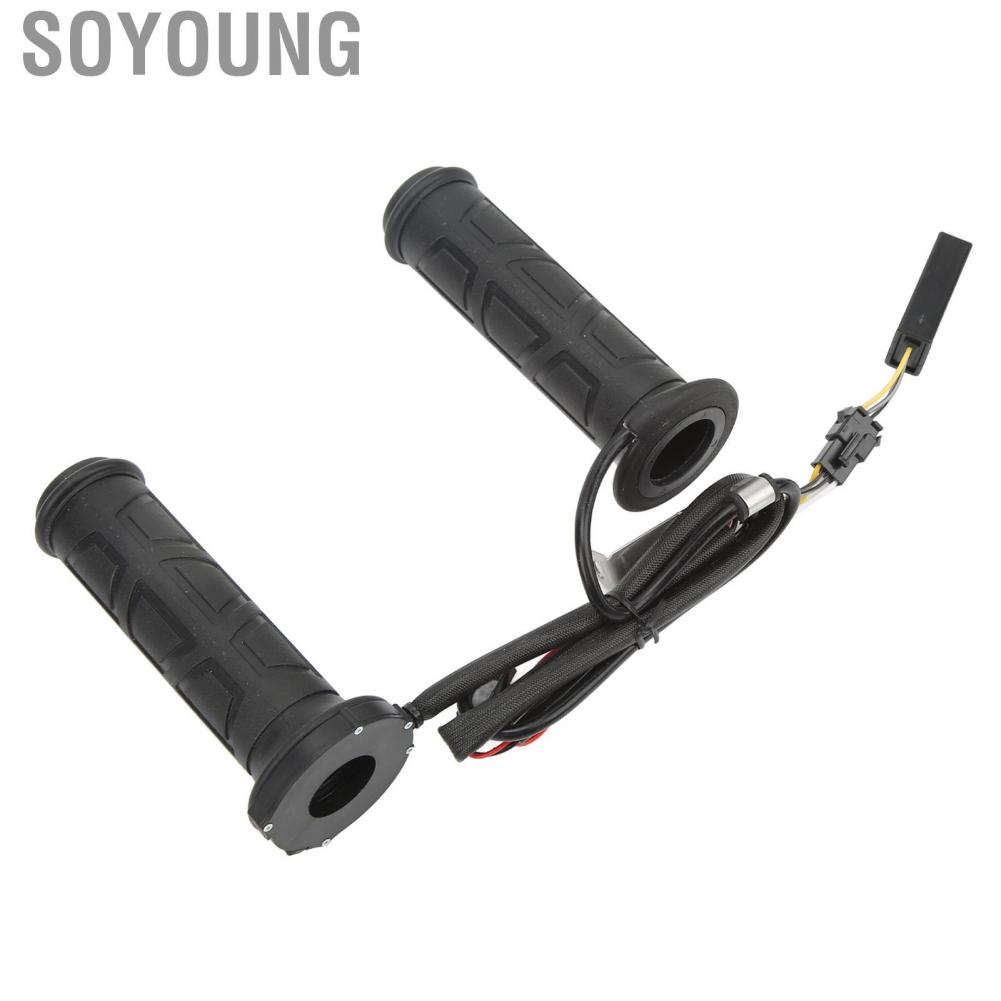 Soyoung Electric Hot Heated Handlebar Motorbike Grips Warmer Adjustable Temperature Easy Installation  Skid 12V DC for