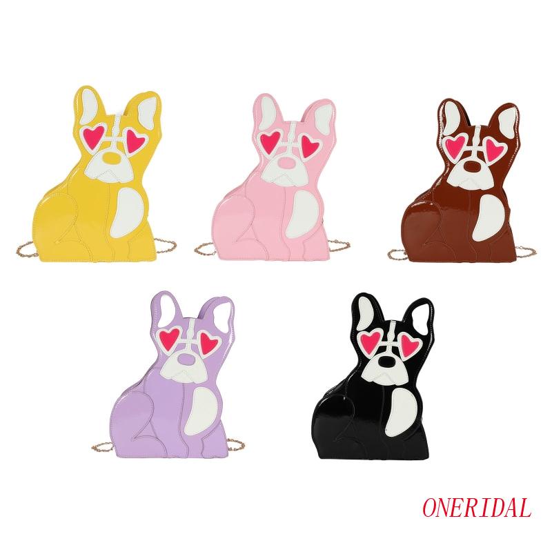 Túi Tote Đeo Chéo Vai Bằng Da PU In Hình Chó Con Dễ Thương Dành Cho Bạn Nữ