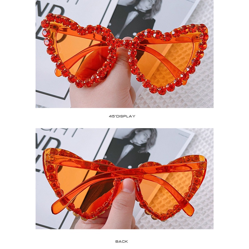 Kính Mát YGT Hình Trái Tim Đính Đá Lấp Lánh y2k Chống Tia UV400 Thời Trang Cho Nữ