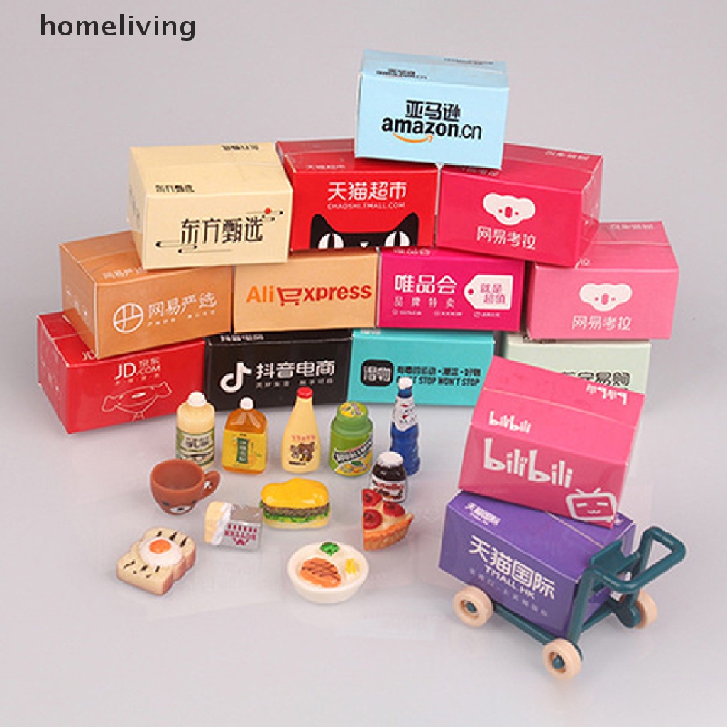 1 Hộp Giao Hàng mini Trang Trí Nhà Búp Bê