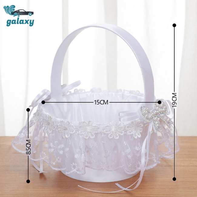 Galaxy Giỏ Đựng Hoa Mini Có Tay Cầm Trang Trí Đám Cưới Lãng Mạn