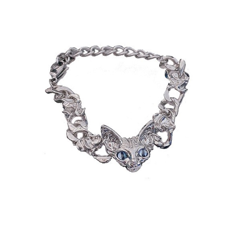 Vòng Đeo Tay Hình Mèo Phong Cách Hip hop Thời Trang