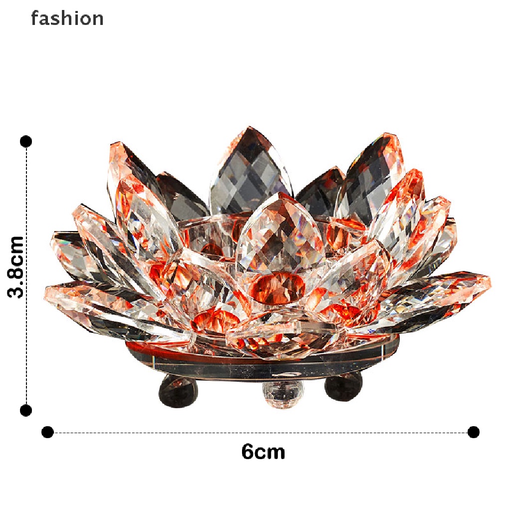 60Mm Thạch Anh Pha Lê Hoa Sen Thủ Công Mỹ Nghệ Thủy Tinh Phong Thủy Đồ Trang Trí Bức Tượng Nhỏ Món Quà VN