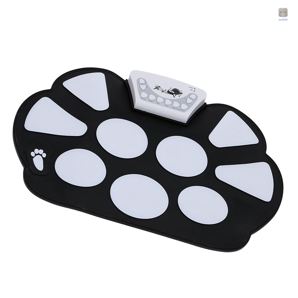 Bộ Trống Điện Tử Chất Liệu Silicon Có Thể Gấp Gọn Kèm Gậy Đánh