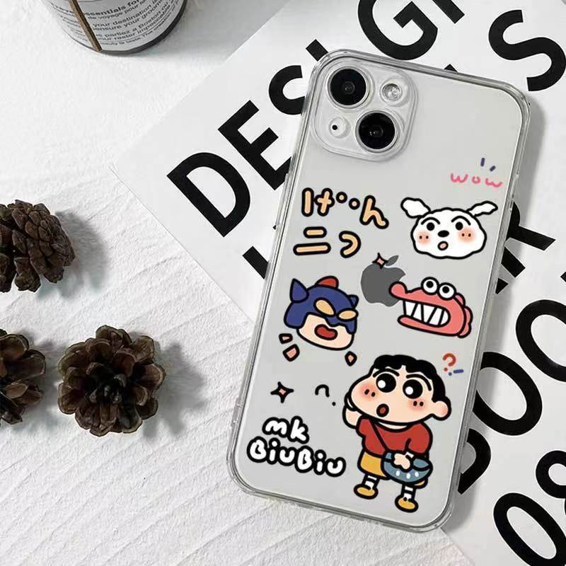 ✅Ốp Điện Thoại Trong Suốt In Hình Cậu Bé Bút Chì Shin-Chan Chống Bụi Bẩn Cho Iphone13 8 14 xr 1112 xs V4EX