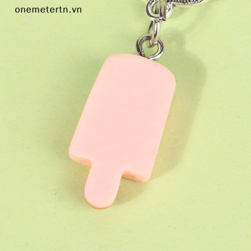 Onemetertn Móc Khóa Hình Bánh Kem / Trà / Kẹo / Món Tráng Miệng Thủ Công Đáng Yêu Cho Nữ