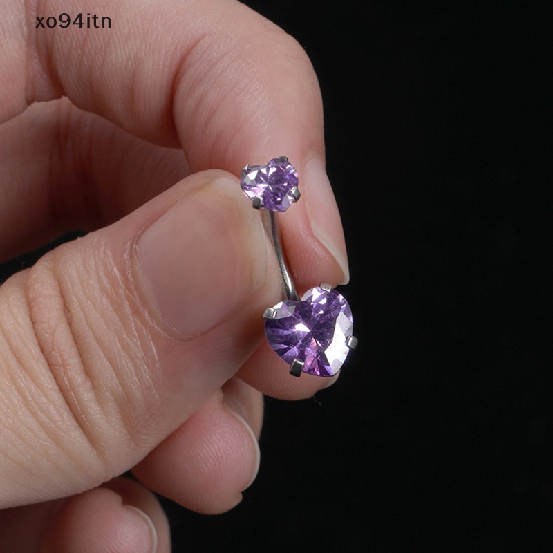 1 Khuyên Rốn Chất Liệu Thép Không Gỉ Đính Đá Pha Lê