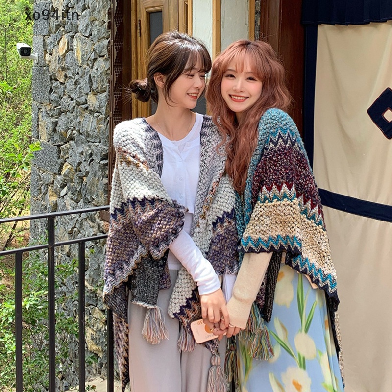 Khăn Choàng Cổ Dày Dặn Phong Cách Dân Tộc Thời Trang Thu Đông