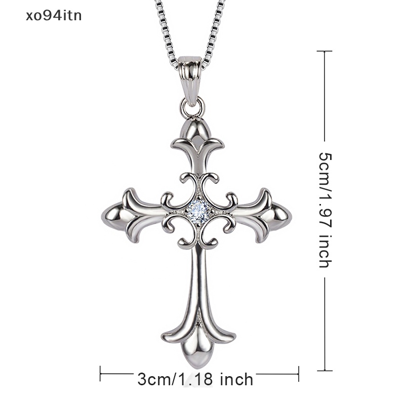 Vòng cổ Thép Không Gỉ Mặt Thánh Giá Đính Đá Thời Trang