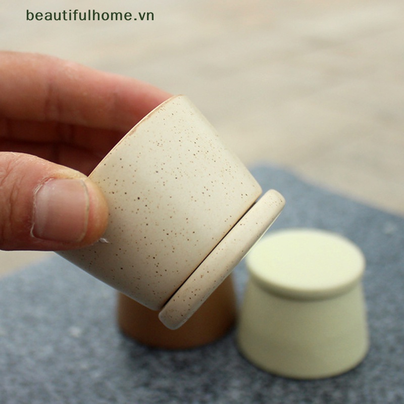 Cốc Sứ Dày Đựng Dung Dịch Tẩy Sơn Móng Có Nắp Đậy Tiện Dụng