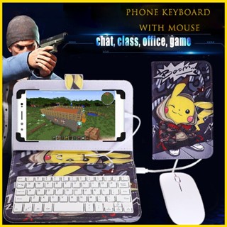 VIVO HUAWEI OPPO SAMSUNG XIAOMI REALME Bộ Vỏ Bọc Bàn Phím + Chuột + Bàn Phím Kết Nối Với Thiết Bị OTG Thông Dụng Hỗ Trợ Chơi Game Tại Nhà / Văn Phòng /