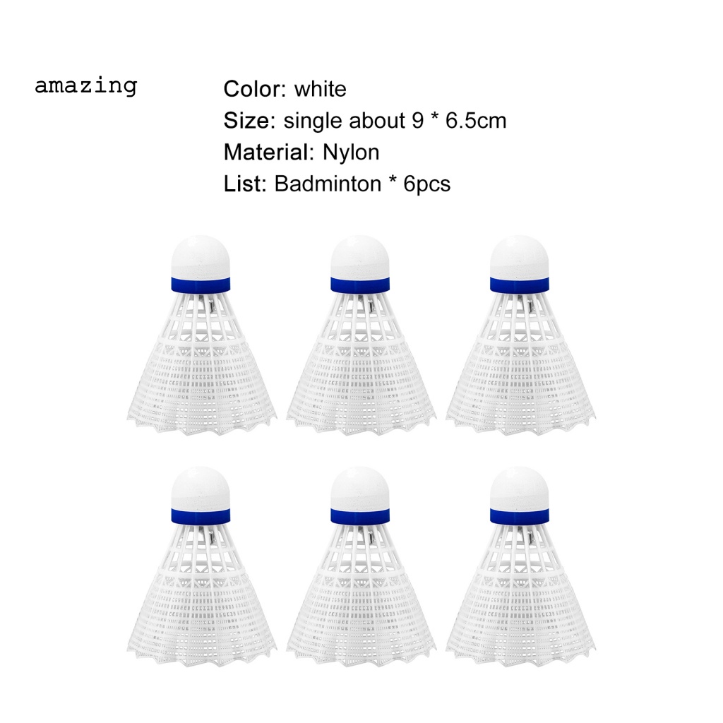 Hộp 6 Quả Cầu Lông Phát Sáng Trong Bóng Tối Tốc Độ Cao