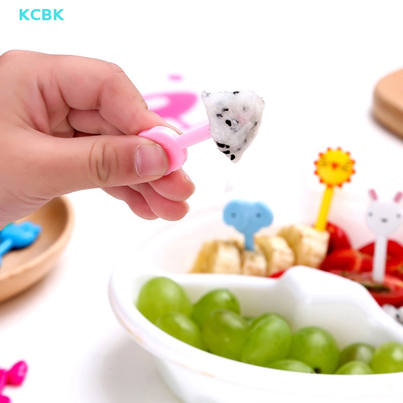 Bộ 10 Nĩa Ghim Trái Cây Hình Động Vật Xinh Xắn