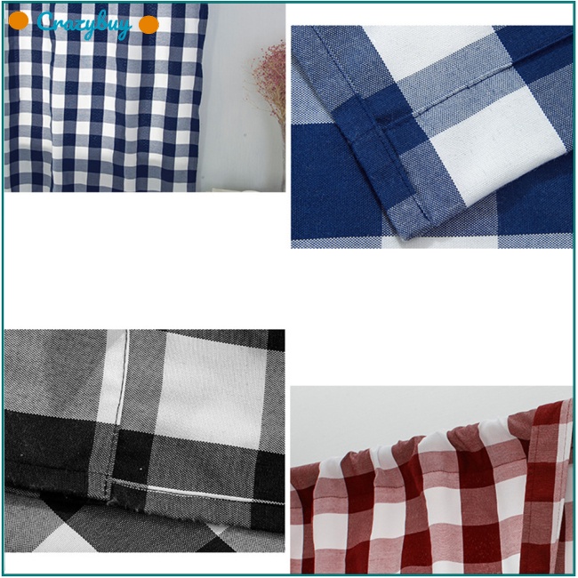Cr 1 Rèm Cửa Vải Lanh Cotton Họa Tiết Kẻ Sọc Phong Cách Roman Có Thể Điều Chỉnh Tiện Dụng