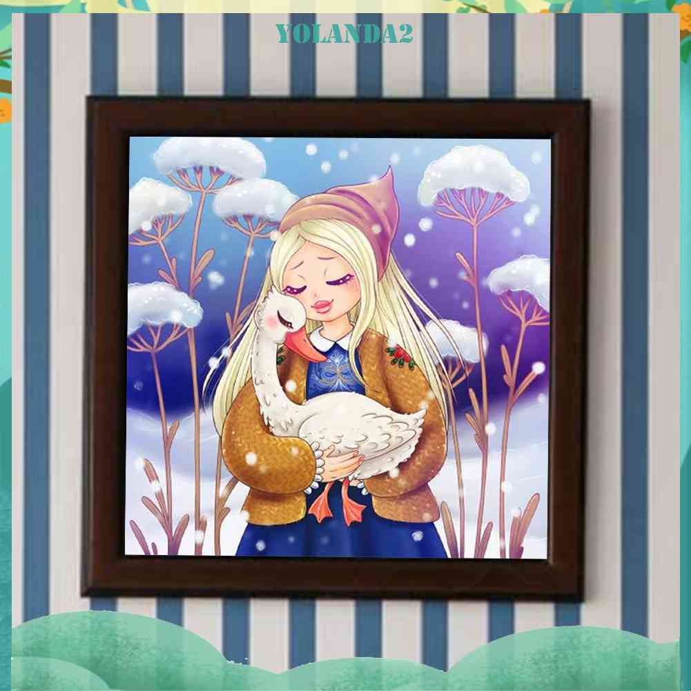 Tranh Đính Đá Kim Cương Toàn Bộ 5D DIY Hình Vẽ Cô Gái Trang Trí Nhà Cửa