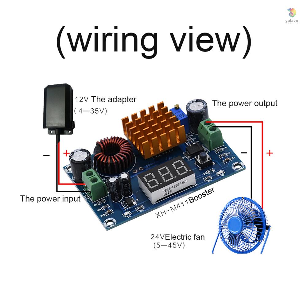 Mô Đun Điều Chỉnh Điện Áp Kỹ Thuật Số 100W Đầu Ra 4-35VDC Đến 5-45VDC 5A