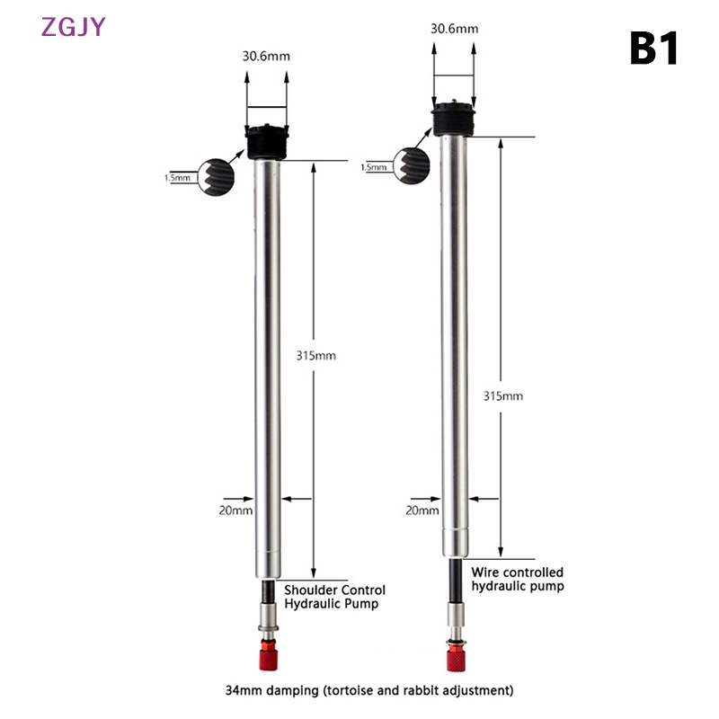 Phuộc Giảm Xóc 32 / 34mm Bằng Hợp Kim Thép Cho Xe Đạp Điều Khiển Từ Xa Mới