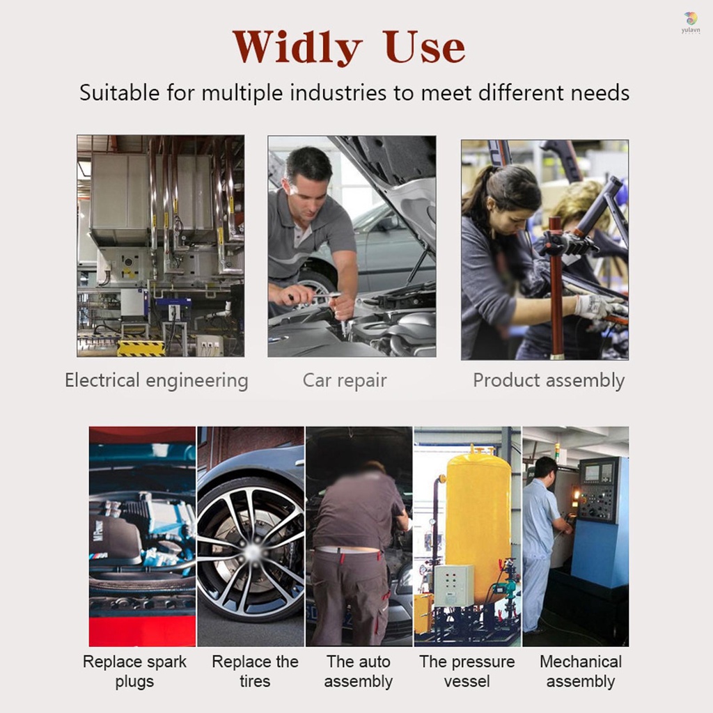 Cờ Lê Mô Men Xoắn 1 / 2 Inch 20~210Nm Bằng Thép Chrome Vanadium Độ Chính Xác Cao Kèm Hộp Đựng Cho Sửa Chữa Xe Đạp