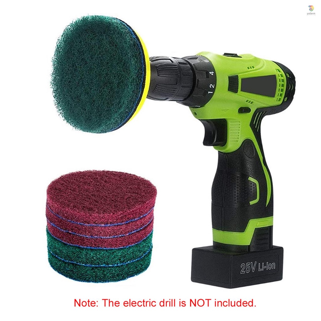 Set 11 Miếng Chà Rửa Kính Xe Hơi 4 inch Có Mũi Khoan Điện