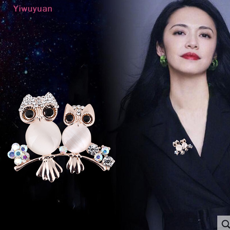 Ghim Cài Áo Hình Cú Mèo Đính Đá Nhân Tạo Thời Trang Mới