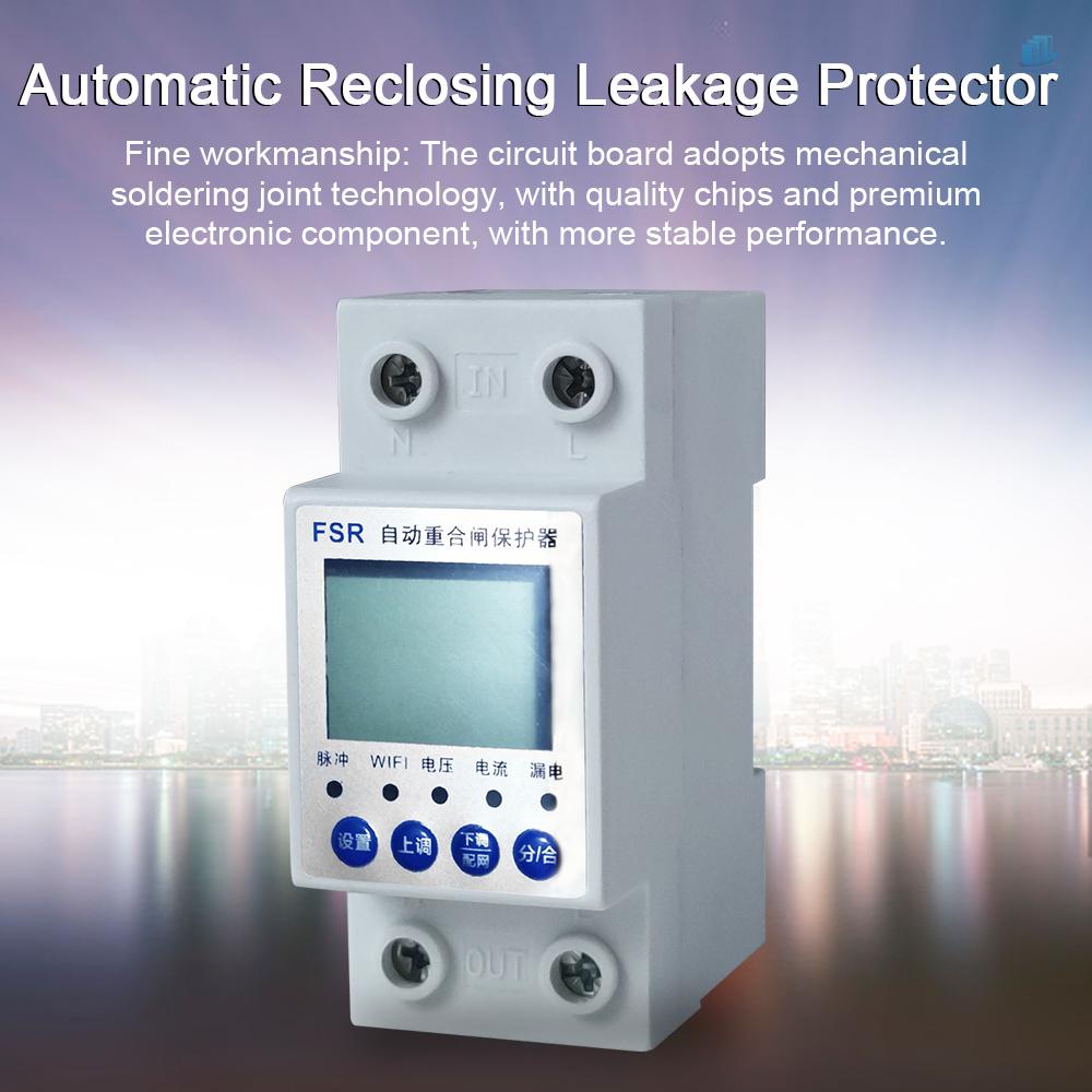 Thiết Bị Bảo Vệ Nguồn Điện Tự Động Đóng Chống Rò Rỉ Có Chức Năng Đo Hiển Thị LCD Với Chức Năng Mét (s2mwvn)
