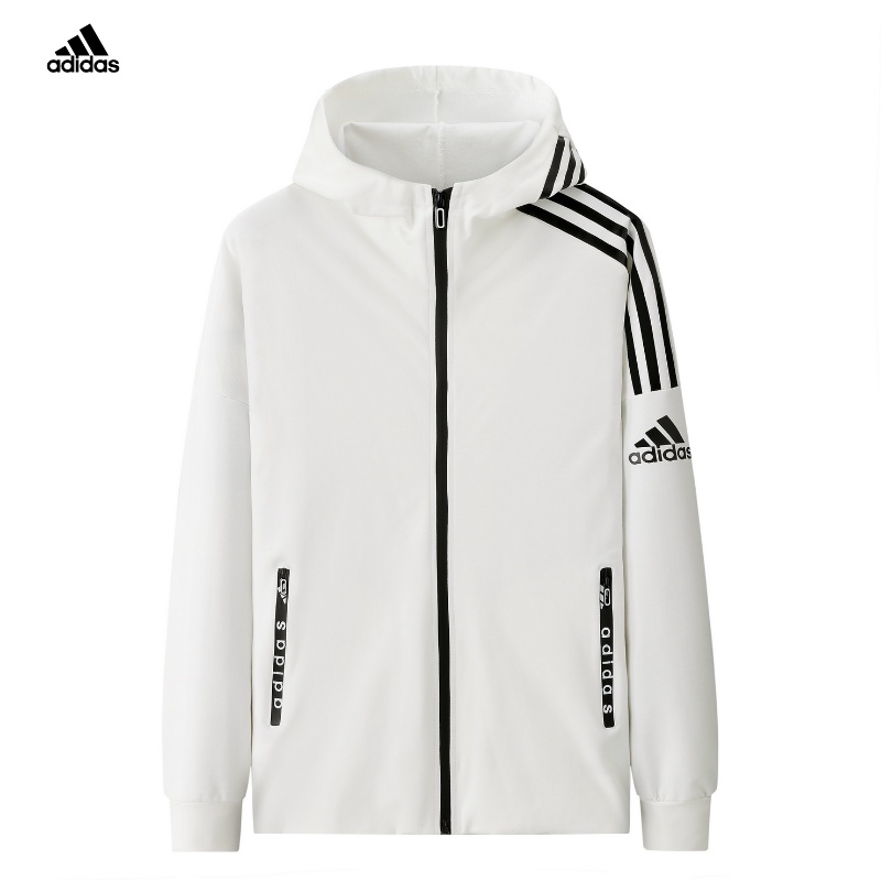 Áo Khoác Gió Adidas 100% Chính Hãng Có Mũ Trùm Dáng Rộng Phong Cách Thể Thao Cho Nam