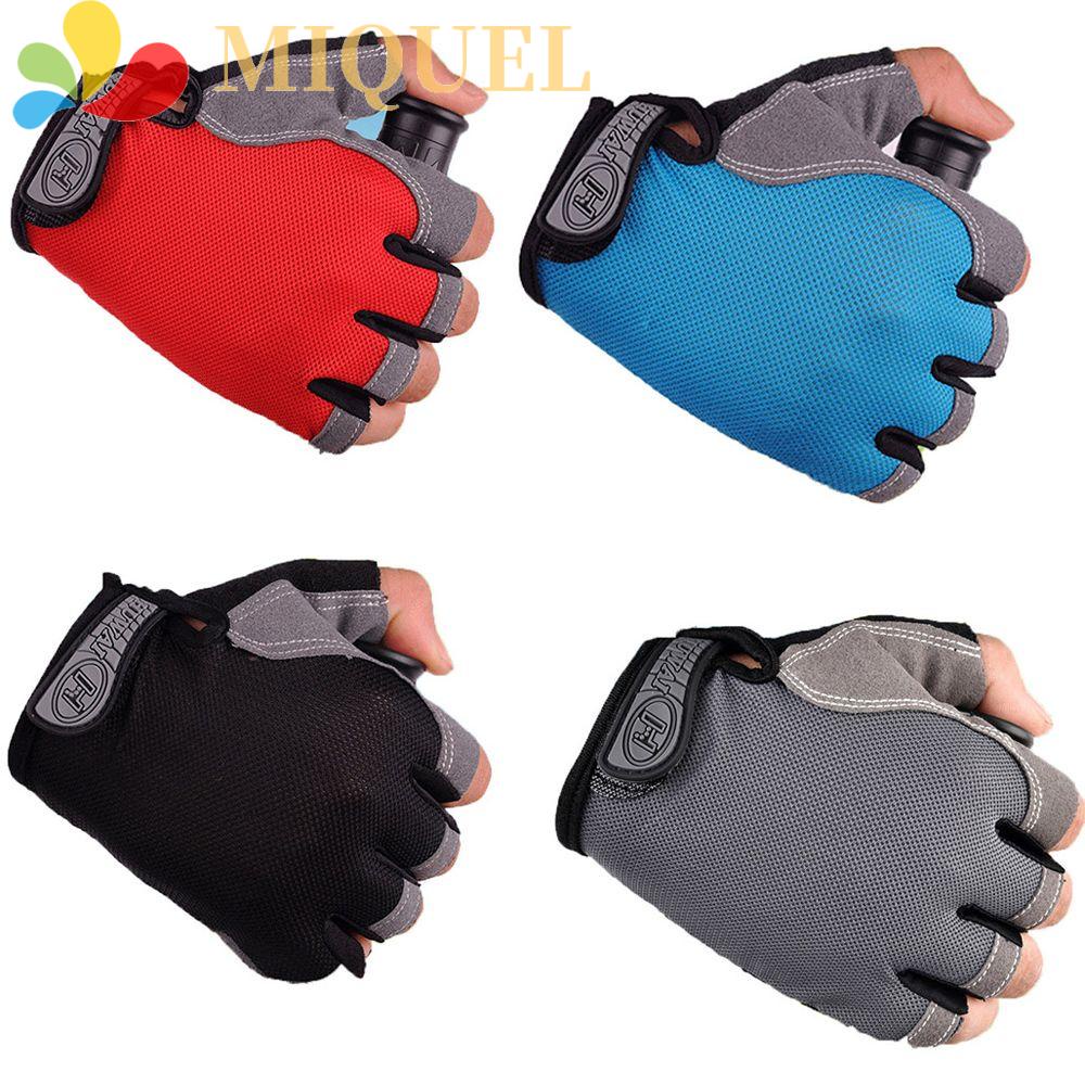 Găng Tay Hở Ngón Bằng Silicone Chống Mồ Hôi Thoáng Khí Dành Cho Đạp Xe Mùa Hè