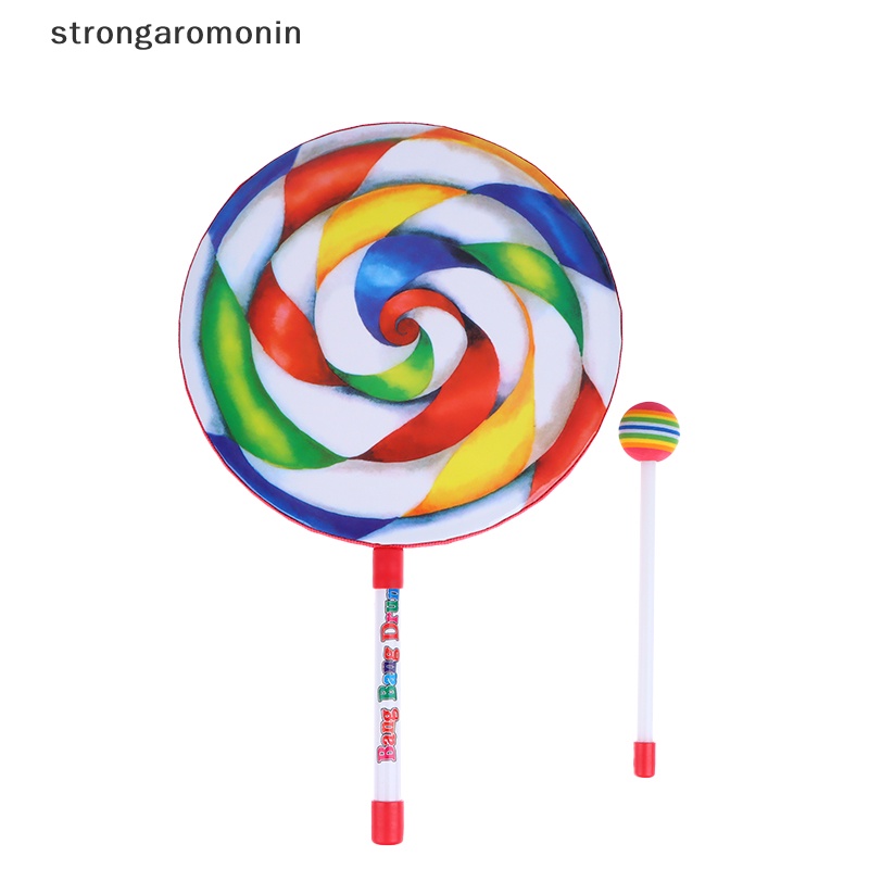 Trống Gõ Hình Kẹo Mút 6Inch 8Inch 10Inch Nhiều Màu Sắc Dành Cho Trẻ Em