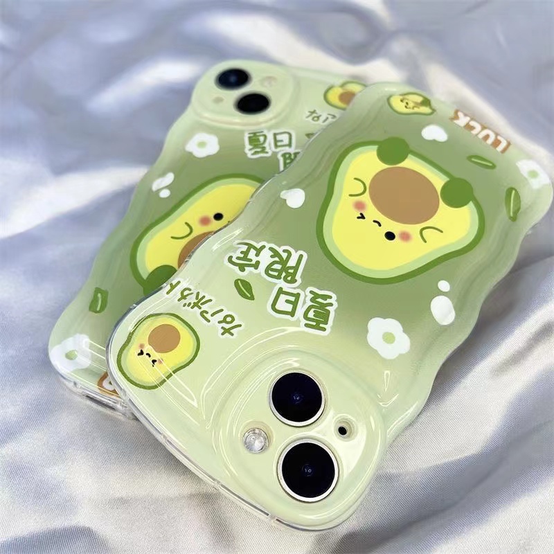 Ốp lưng Samsung A14 A05 A05s A04s A24 A54 A34 A14 A13 A23 A33 A53 A04 A04e A03s A02s A73 A52s A52 A22 A32 A21s A50s A50 A30s A20s A10s A12 A11 M14 M32 M22 M12 M11 Cartoon lovely avocado Bracelet Wave edge soft phone case
