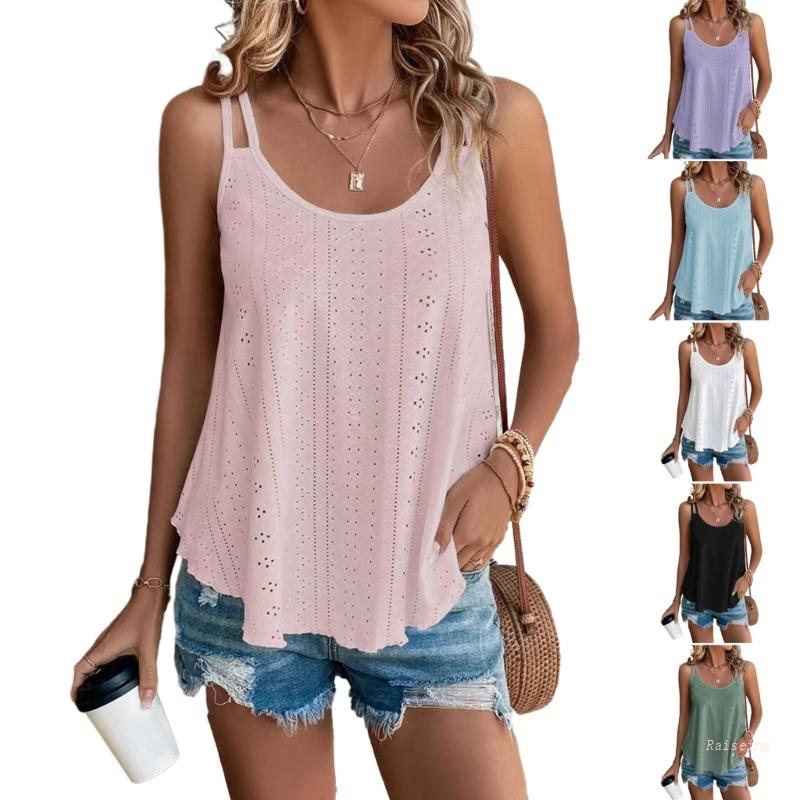 Áo Sát Nách Hở Lưng Dáng Rộng Màu Sắc Thời Trang Mùa Hè Quyến Rũ Cho Nữ