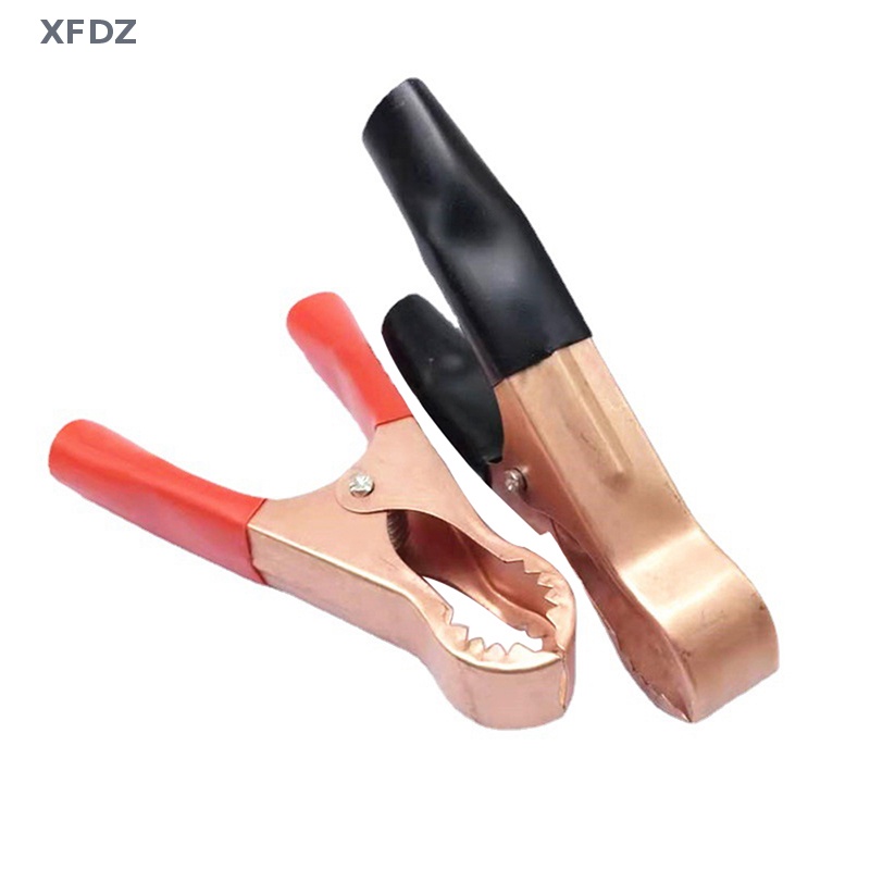 Bộ 2 Kẹp Cá Sấu Thử Điện 30A Màu Đỏ + Đen Chuyên Dụng Cho Xe Hơi