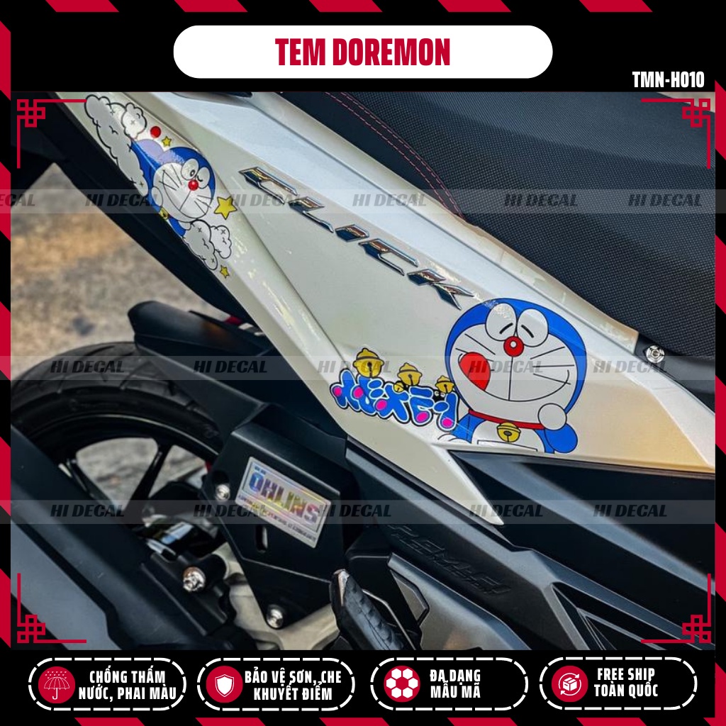 Tem dán xe Doremon cho mọi dòng xe | TMN-H010 | Decal dán xe chống nước, chống phai màu