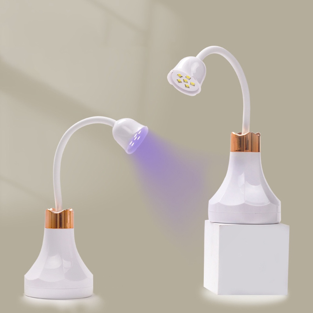 1 Bộ Đèn LED Làm Móng Bằng Nhựa Không Chói Quay 360 Độ Có Thể Sạc Lại