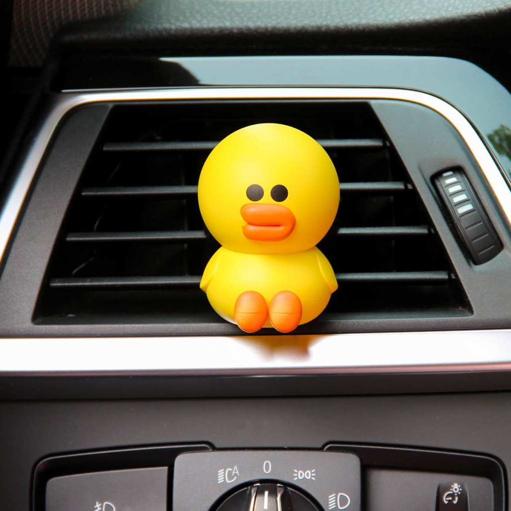 LINE FRIENDS Kẹp Khuếch Tán Nước Hoa Gắn Lỗ Thông Gió Xe Hơi Hình Gấu Nâu Dễ Thương