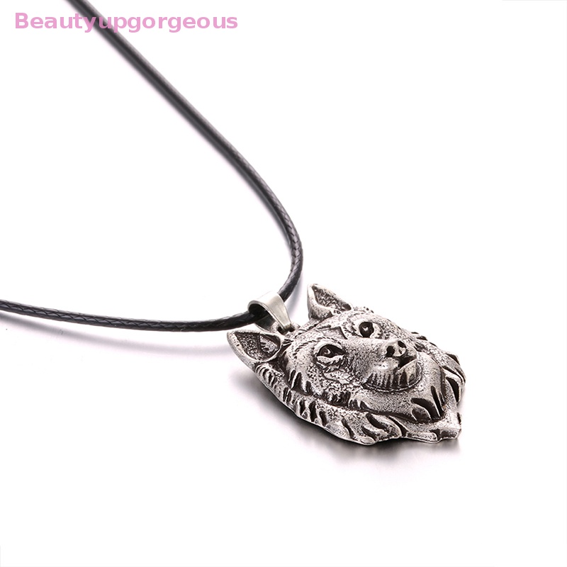 Vòng cổ Bạc Mặt Hình Đầu Sói Phong Cách Viking