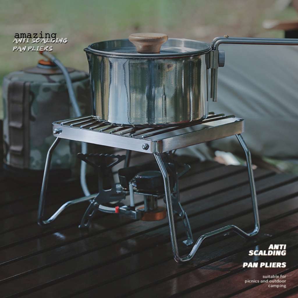 Giá Đỡ Bếp Lò Dạng Lưới Sọc Chống Gỉ Chống Ăn Mòn Dùng Khi Đi Cắm Trại Ngoài Trời