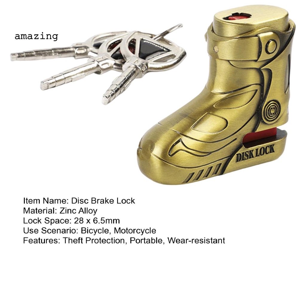 1 Bộ Khóa Phanh Đĩa Di Động An Toàn Chống Ăn Mòn Cho Xe Máy Điện