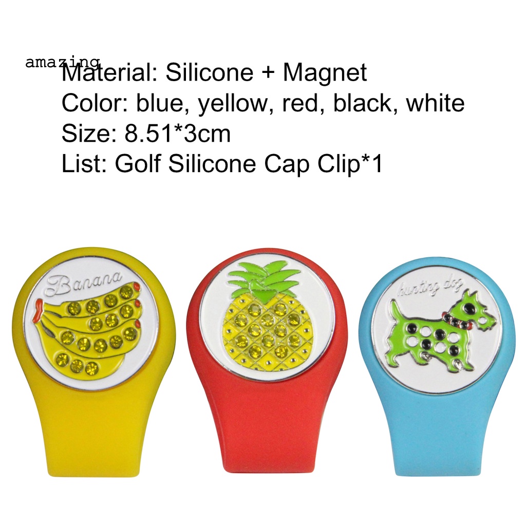 Kẹp Đánh Dấu Bóng Golf Từ Tính Mềm Mại Họa Tiết Trái Cây
