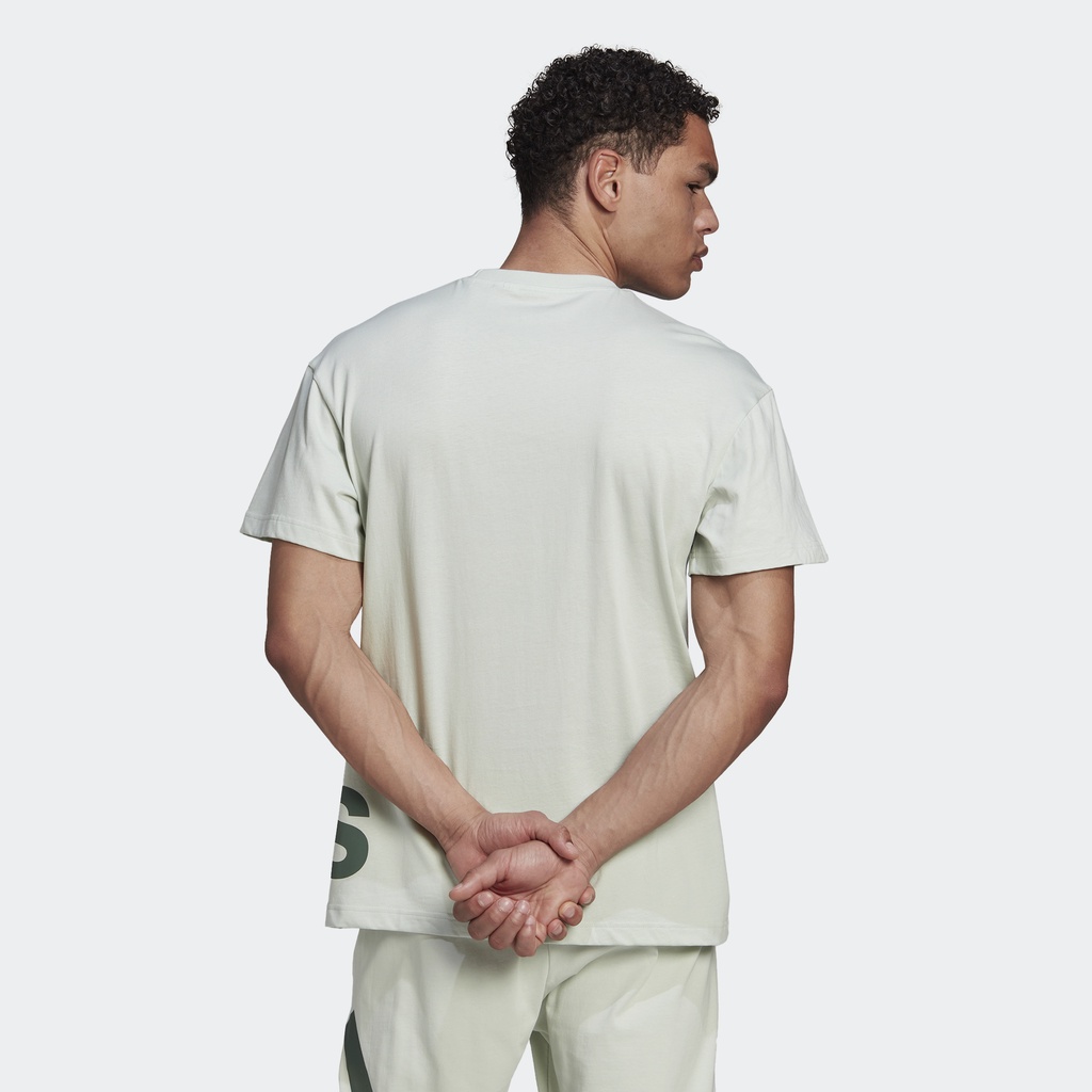 Adidas Phong cách sống Áo Thun Giant Logo Essentials Nam màu xanh lá HL2218