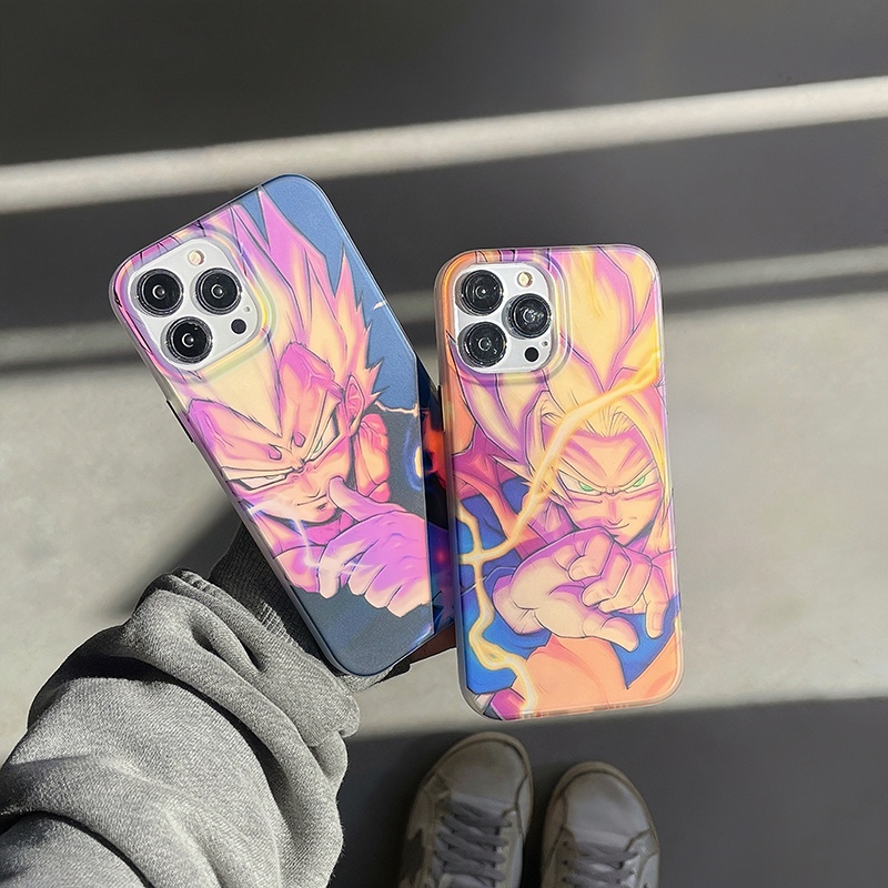 Ốp Điện Thoại Hai Mặt laser In Hình dragon ball Hợp Thời Trang Bảo Vệ Cho iPhone 11 14 12 13 Pro Max