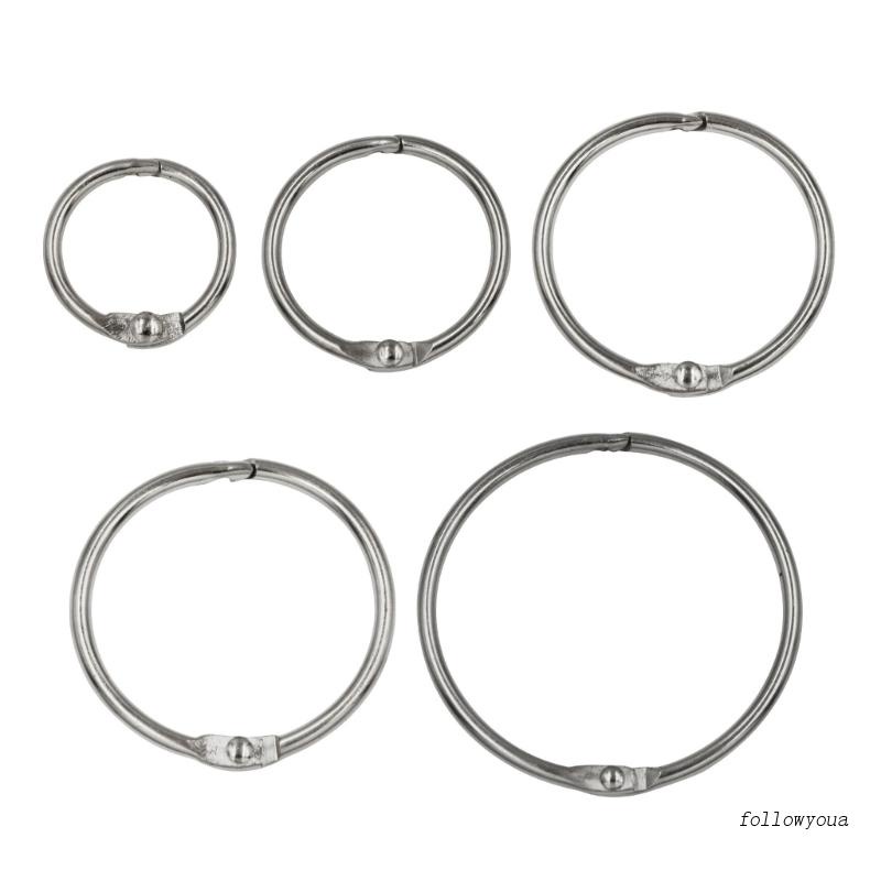 Set 10 Vòng Nhẫn Kim Loại Hình Chiếc Lá Dùng Để Trang Trí Sách